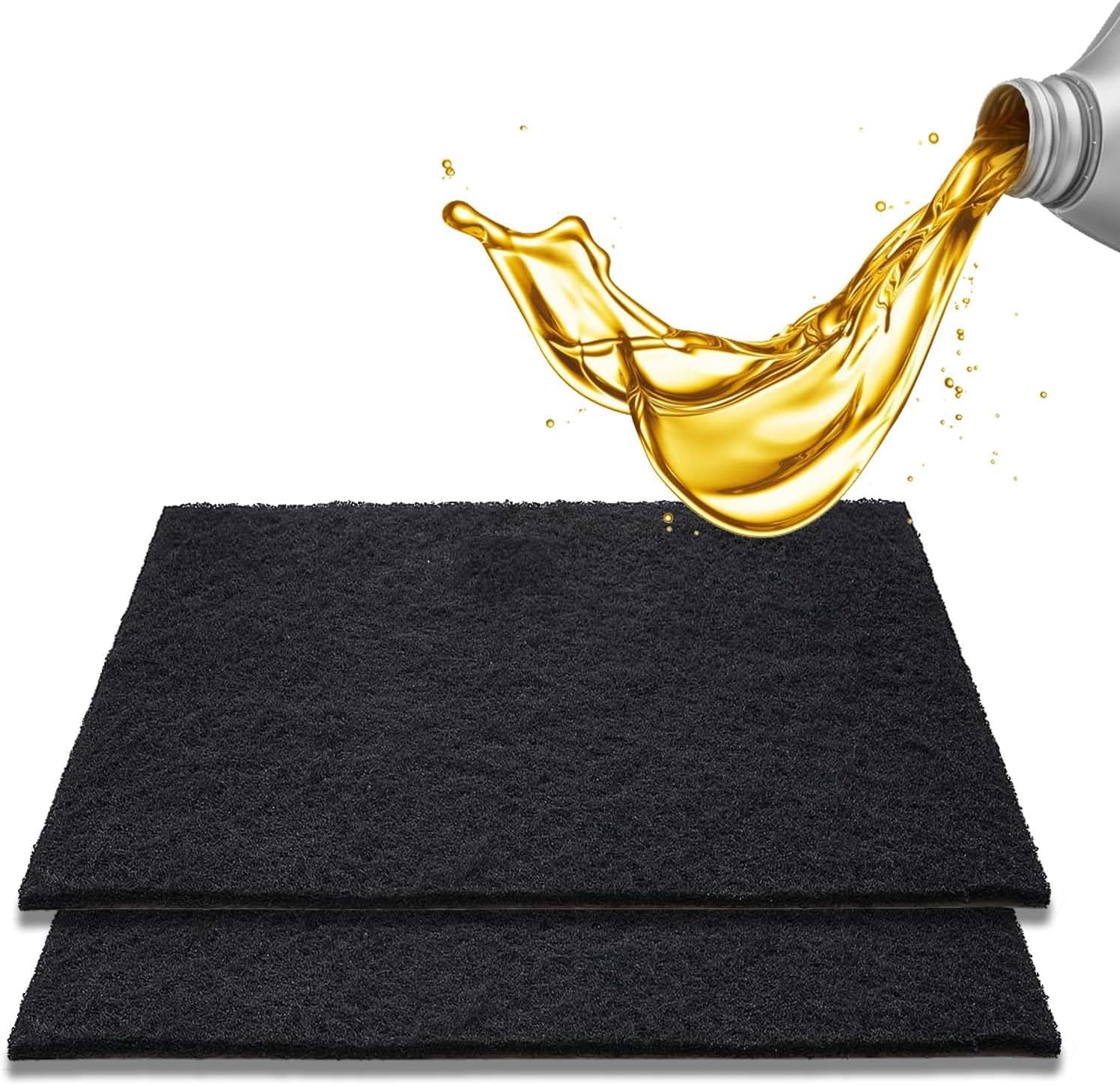Oil drain anti-splash absorbent pad for automotive mechanics